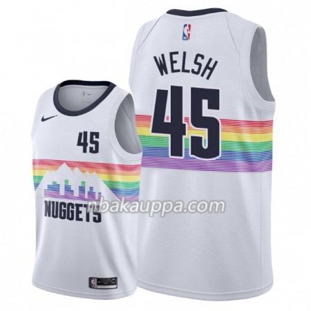 Denver Nuggets Thomas Welsh 45 2018-19 Nike City Edition Valkoinen Pelipaidat Swingman - Miesten
